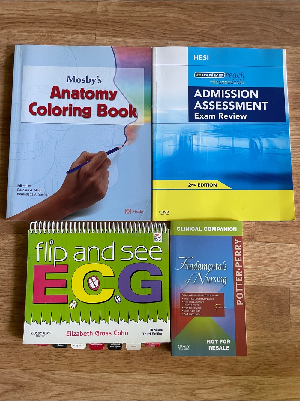 Set of 4 Nursing Study Books